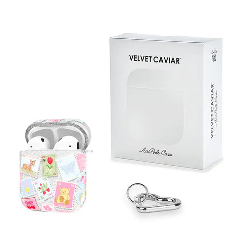 Spring Whimsy Stamps Glitter AirPod Case