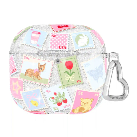 Spring Whimsy Stamps Glitter AirPod Case