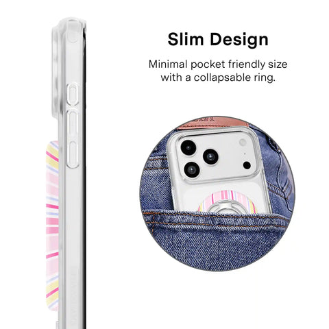 Sunkissed Stripes Glitter MagSafe Grip Ring