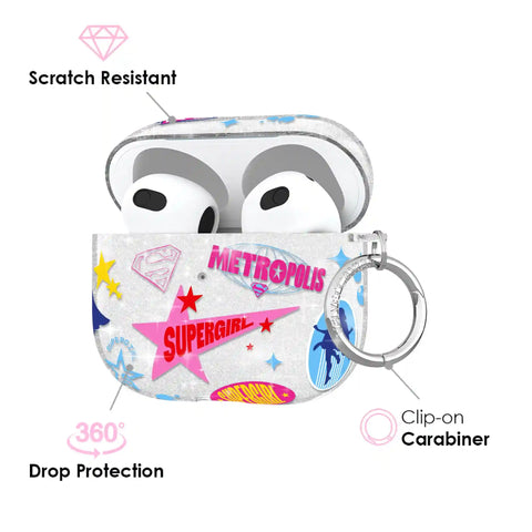 Supergirl Krypto Glitter AirPod Case