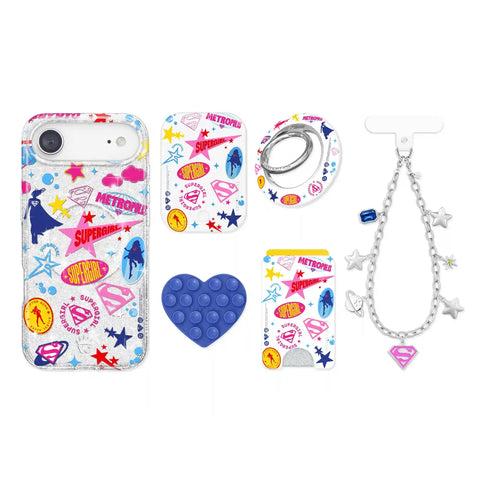 Supergirl Krypto Glitter iPhone Bundle Set