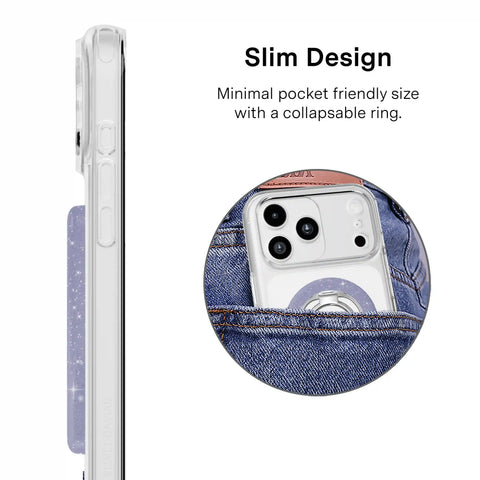 Lilac Stardust Glitter MagSafe Grip Ring