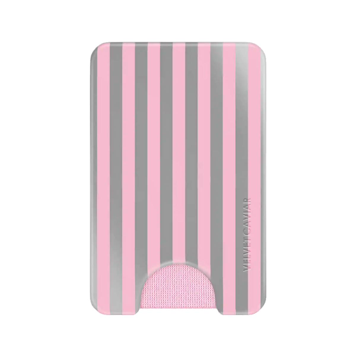 Pink Chrome Stripes MagSafe Wallet