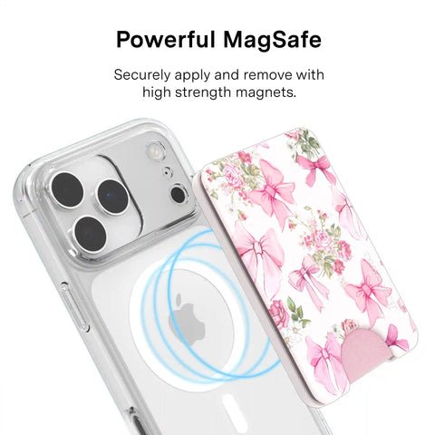 Posie Pink Bow MagSafe Wallet