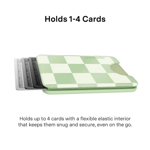 Pistachio Vibe Checkered Magsafe Wallet