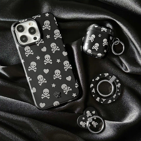 Chrome Skulls Phone Ring