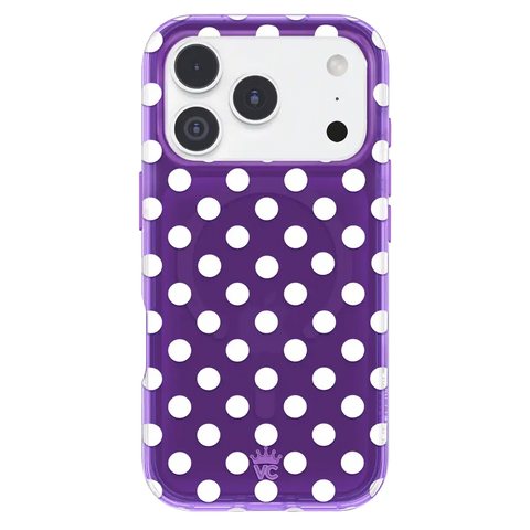 Violet Glow Polka Dot iPhone Case