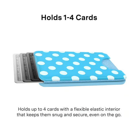 Aquamarine Polka Dot MagSafe Wallet