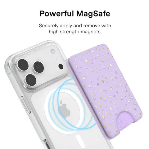 Lilac Celestial Stars MagSafe Wallet