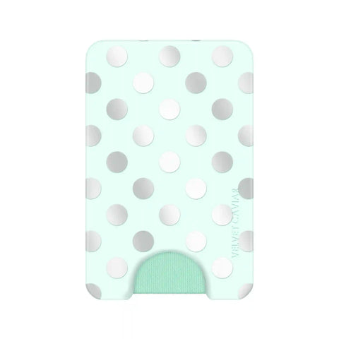 Mint Chrome Polka Dot MagSafe Wallet