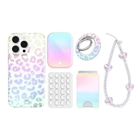 White Opal Leopard iPhone Bundle Set