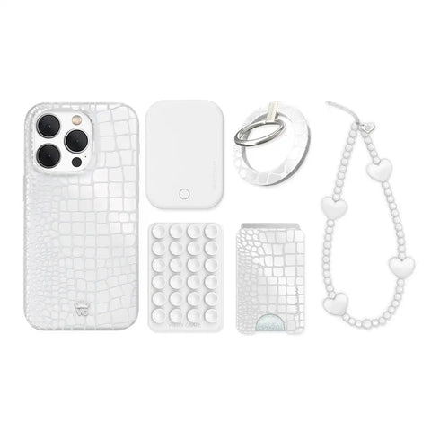 White Croc iPhone Bundle Set