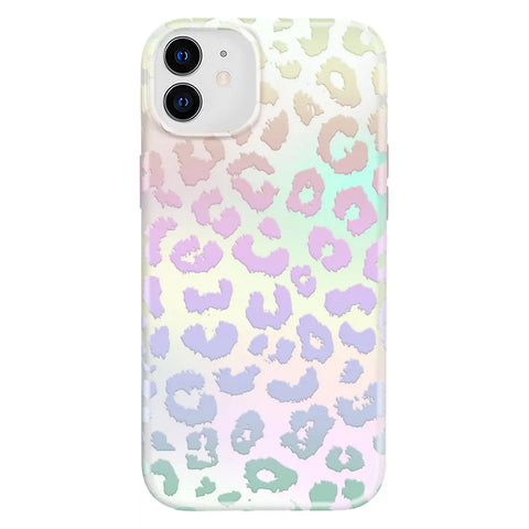 White Opal Leopard iPhone Case