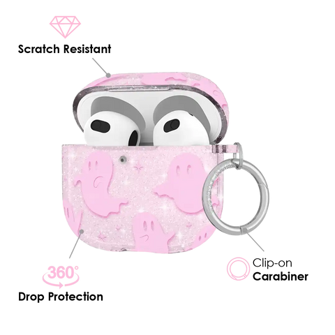 Ghosted Pink Glitter AirPod Case