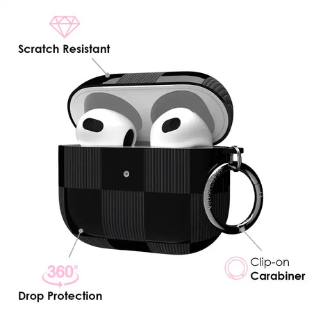 Noir Vibe Checkered AirPod Case