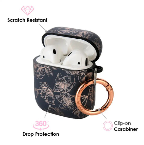 Floral Chrome Airpods Case