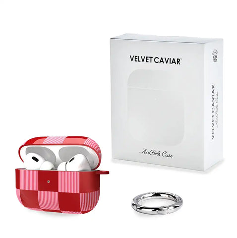 Rose Vibe Checkered AirPod Case