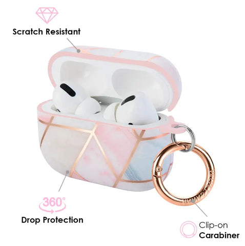 Geometric Marble Airpods Case
