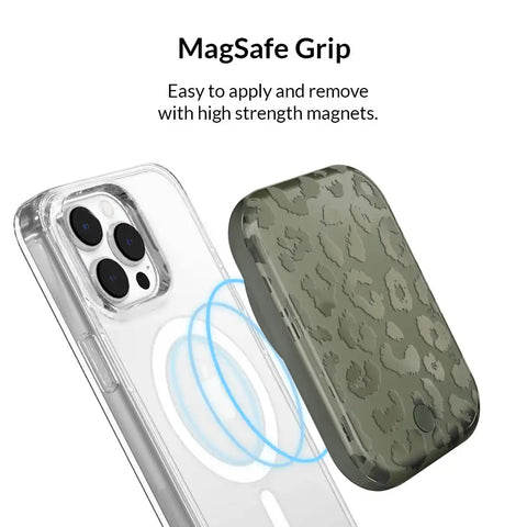 Olive Leopard Portable MagSafe Charger Power Pack