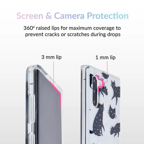 Black Cat Clear Samsung Galaxy Case