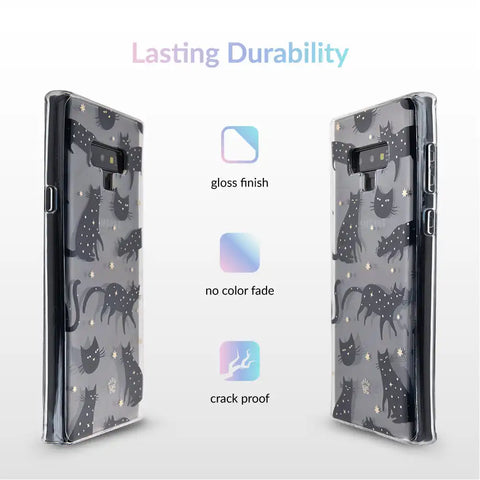 Black Cat Clear Samsung Galaxy Case