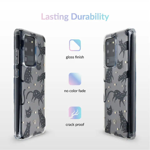 Black Cat Clear Samsung Galaxy Case