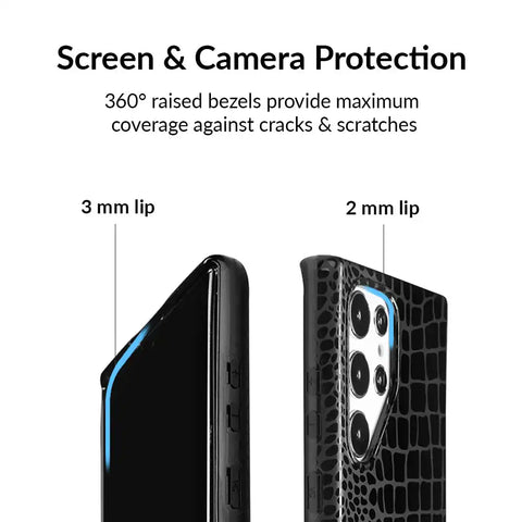 Black Croc Samsung Case