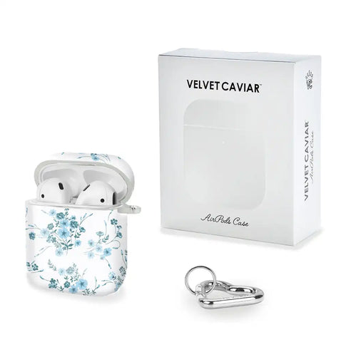 French Blue Floral AirPod Case