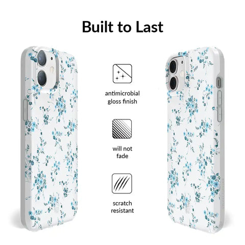 French Blue Floral iPhone Case