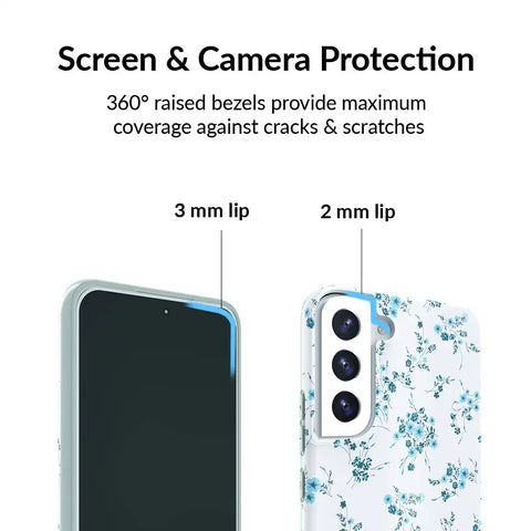French Blue Floral Samsung Case