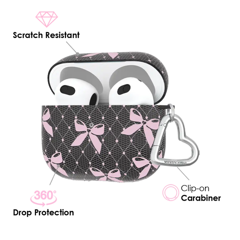 Lacy Pink Bows AirPod Case
