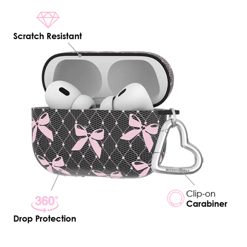 Lacy Pink Bows AirPod Case