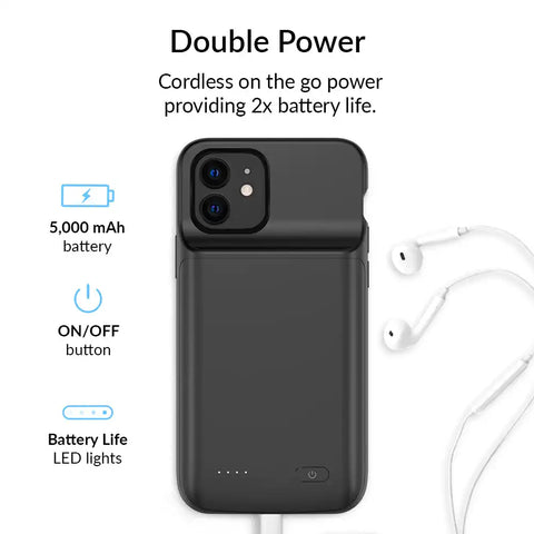 Black iPhone Charging Case