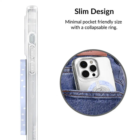 Lovely Blue Bows MagSafe Grip Ring