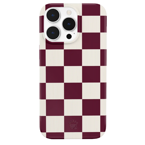 Burgundy Vibe Check iPhone Case