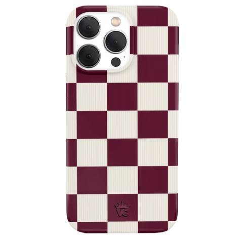 Burgundy Vibe Check iPhone Case