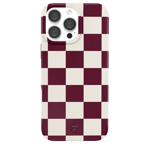 Burgundy Vibe Check iPhone Case