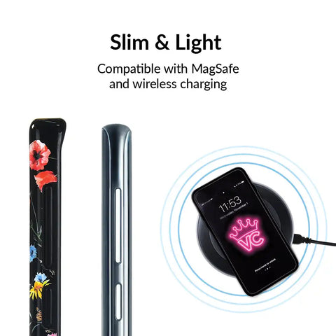 Black Wildflower Samsung Case