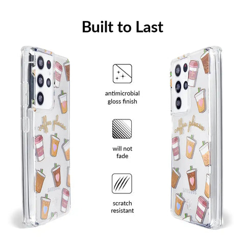 Coffee First Clear Samsung Galaxy Case