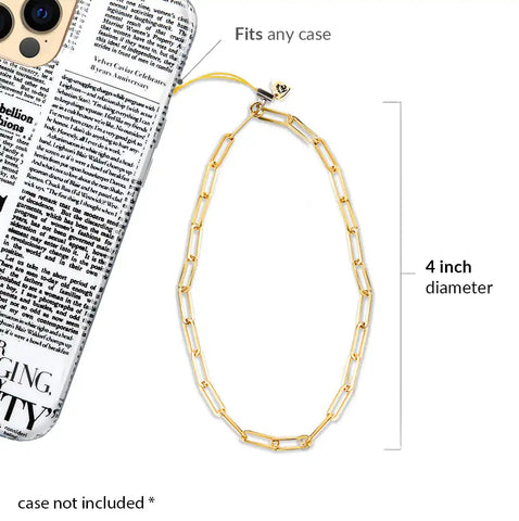 Gold Chain Phone Charm