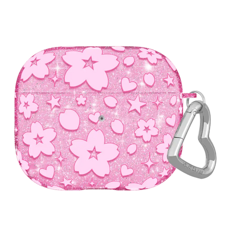 Cherry Blossom Glitter AirPod Case
