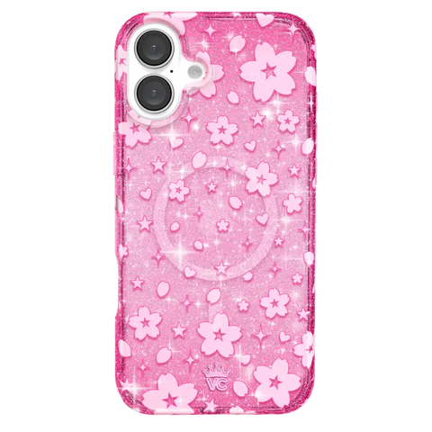 Cherry Blossom Glitter iPhone Case