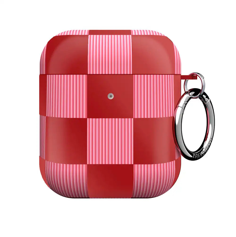 Rose Vibe Checkered AirPod Case