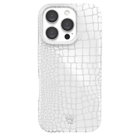 White Croc iPhone Case