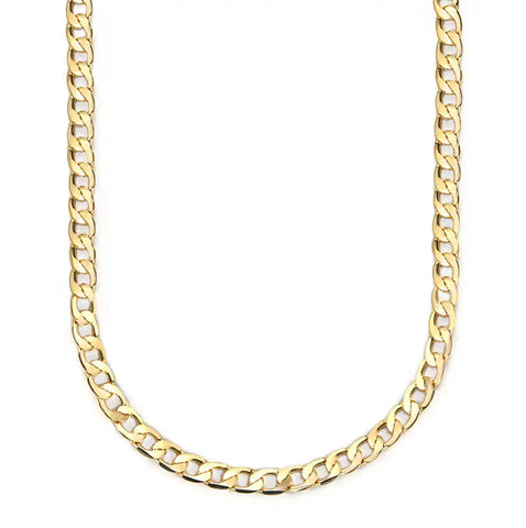 Mask Chain Necklace - 12mm Curb in Gold