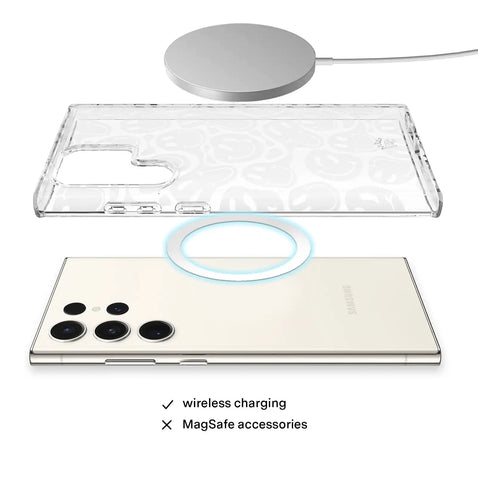 Clear Frosted Smiley Samsung Case