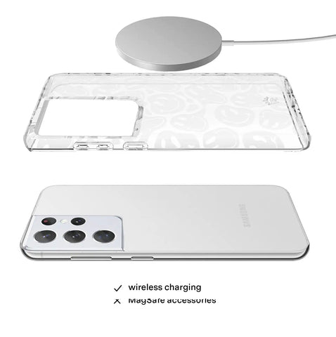 Clear Frosted Smiley Samsung Case