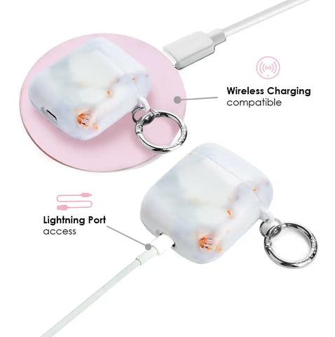 Grey Clouds Marble AirPods Case