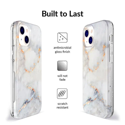 Gray Clouds Marble iPhone Case