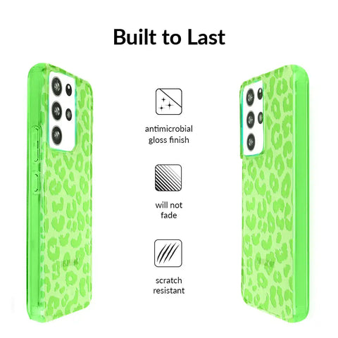 Key Lime Leopard Samsung Case